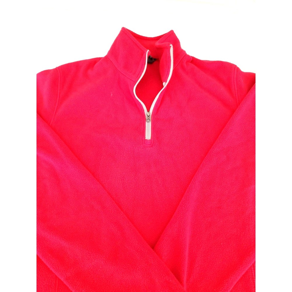 Women's Eddie Bauer Lightweight Fleece 1/4 Zip Red Long Sleeve Pullover--Size XS